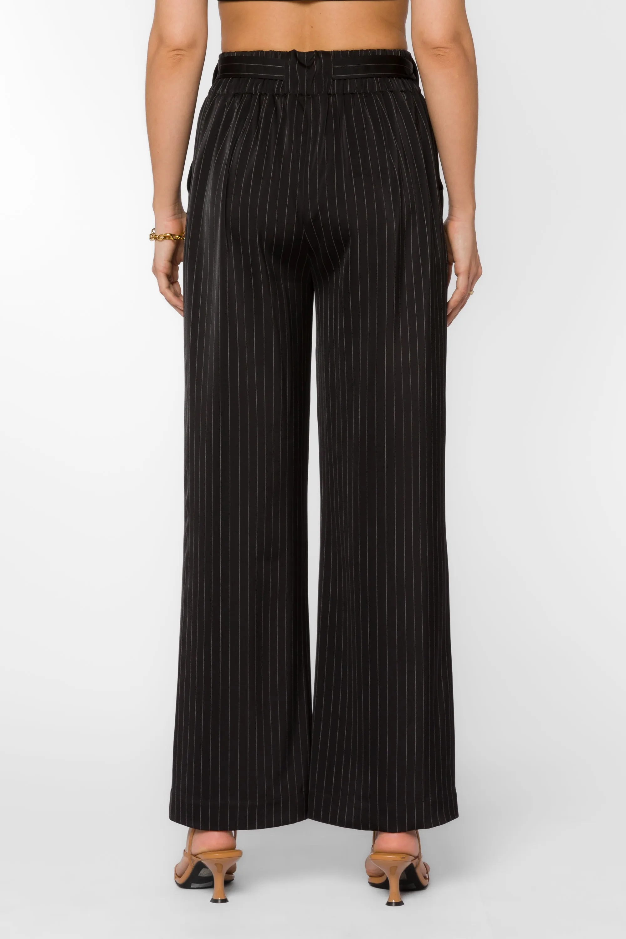 Angeline Black Stripe Pant