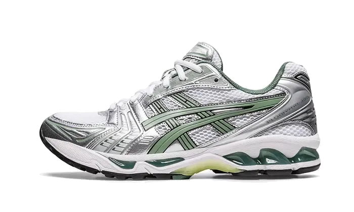 ASICS Gel-Kayano 14 White Pure Silver Slate Grey Sage