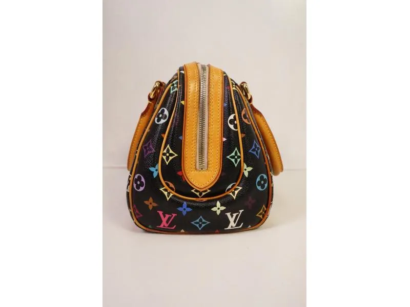 Authentic Pre-owned Louis Vuitton Monogram Multi Color Black Noir Priscilla Hand Bag M40097 170605