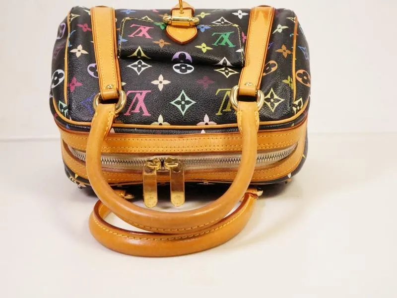 Authentic Pre-owned Louis Vuitton Monogram Multi Color Black Noir Priscilla Hand Bag M40097 170605