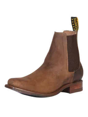 Botines Vaqueros Rodeo Clasicos de Piel Cabra para Hombre 'El General' - ID: 41500