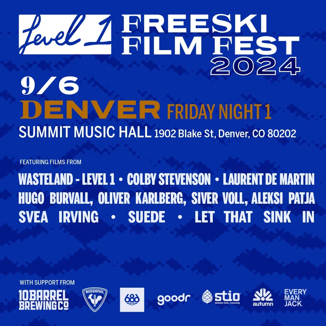 Freeski Film Fest 9/6-7 DENVER