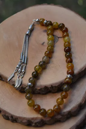 Gift Mixed Agate Natural Stone Rosary For Men