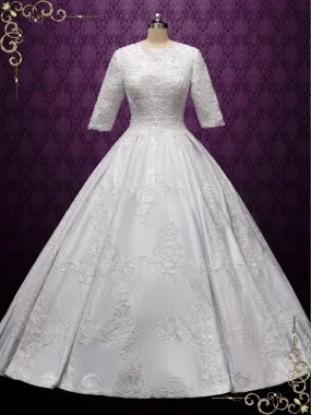 Luxurious Modest Ball Gown Wedding Dress DEENA