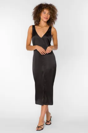 Pandora Black Slip Dress