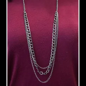 Top of the Chain Gunmetal Black Necklace