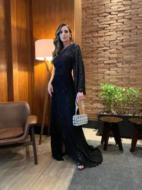 VESTIDO ESSENCIALE PRETO RENDA DOCE P