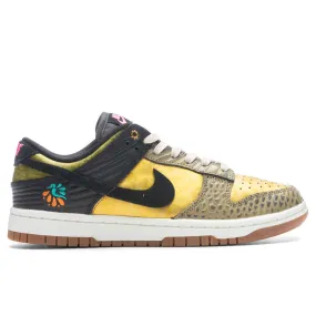 Women's Dunk Low 'Día De Muertos' - Black/Khaki/Metallic Gold